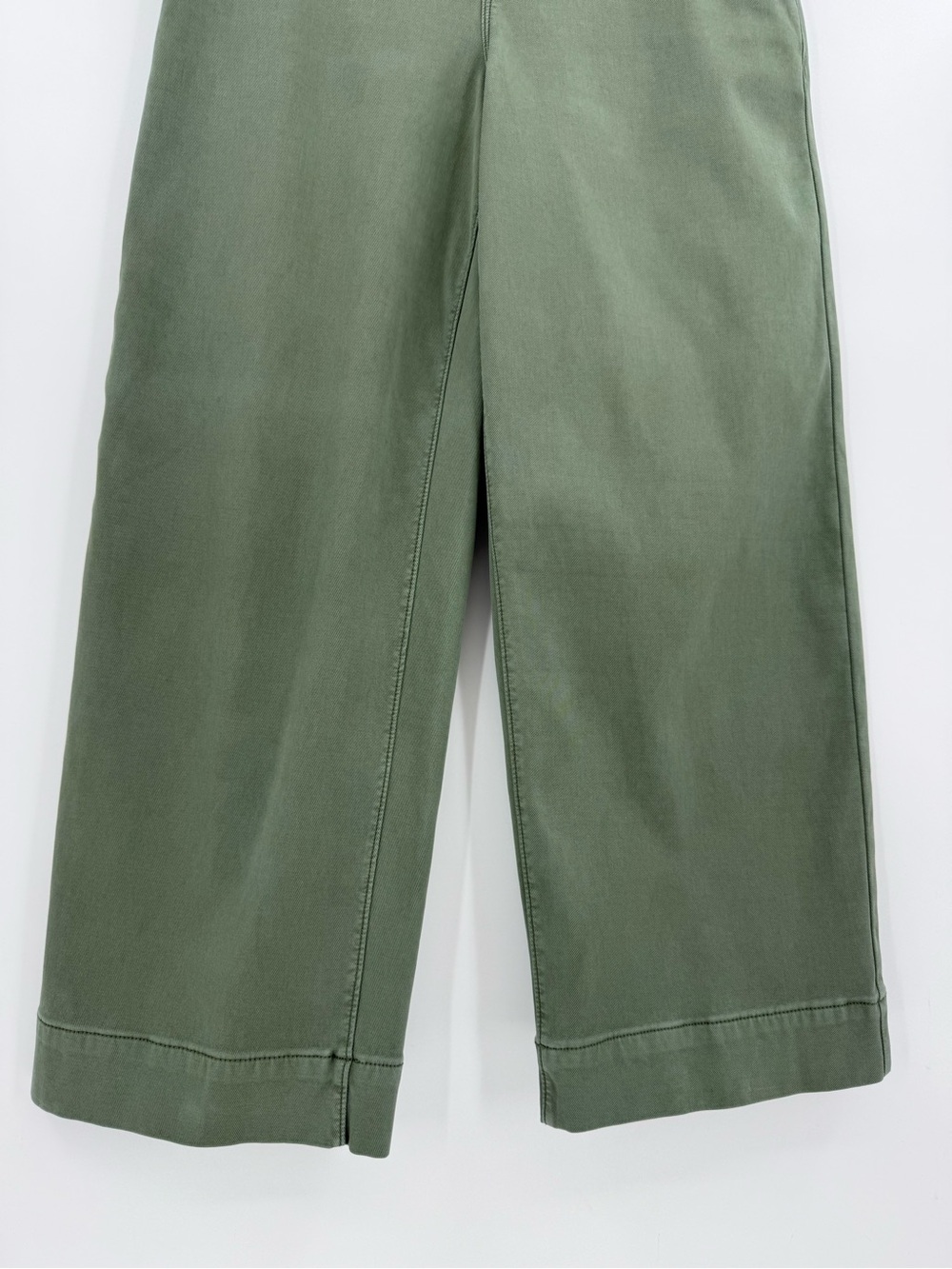 SPANX Twill Crop Wide Leg Pant in Olive Green Size MP - Picture 7 of 12